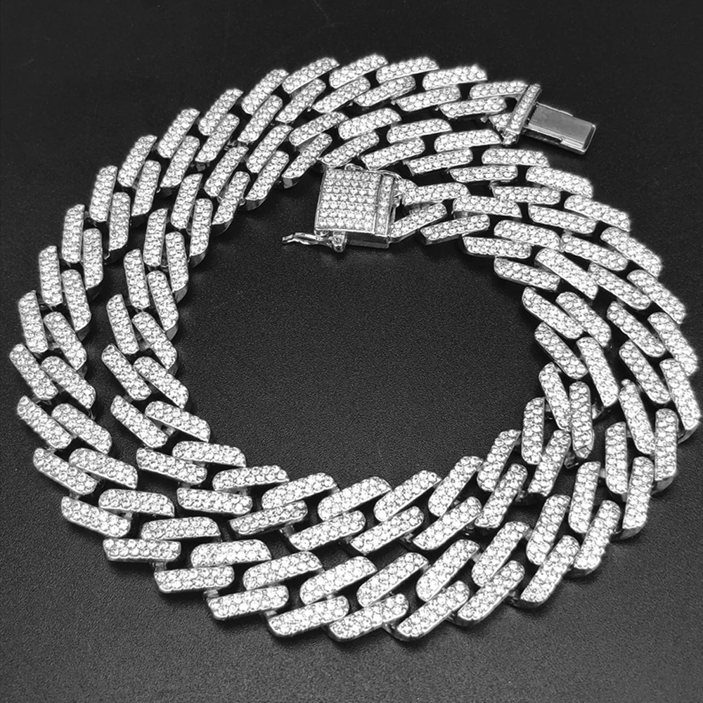 Ожерелье под заказ 14 мм с имитацией лабораторного циркония сверкающее колье