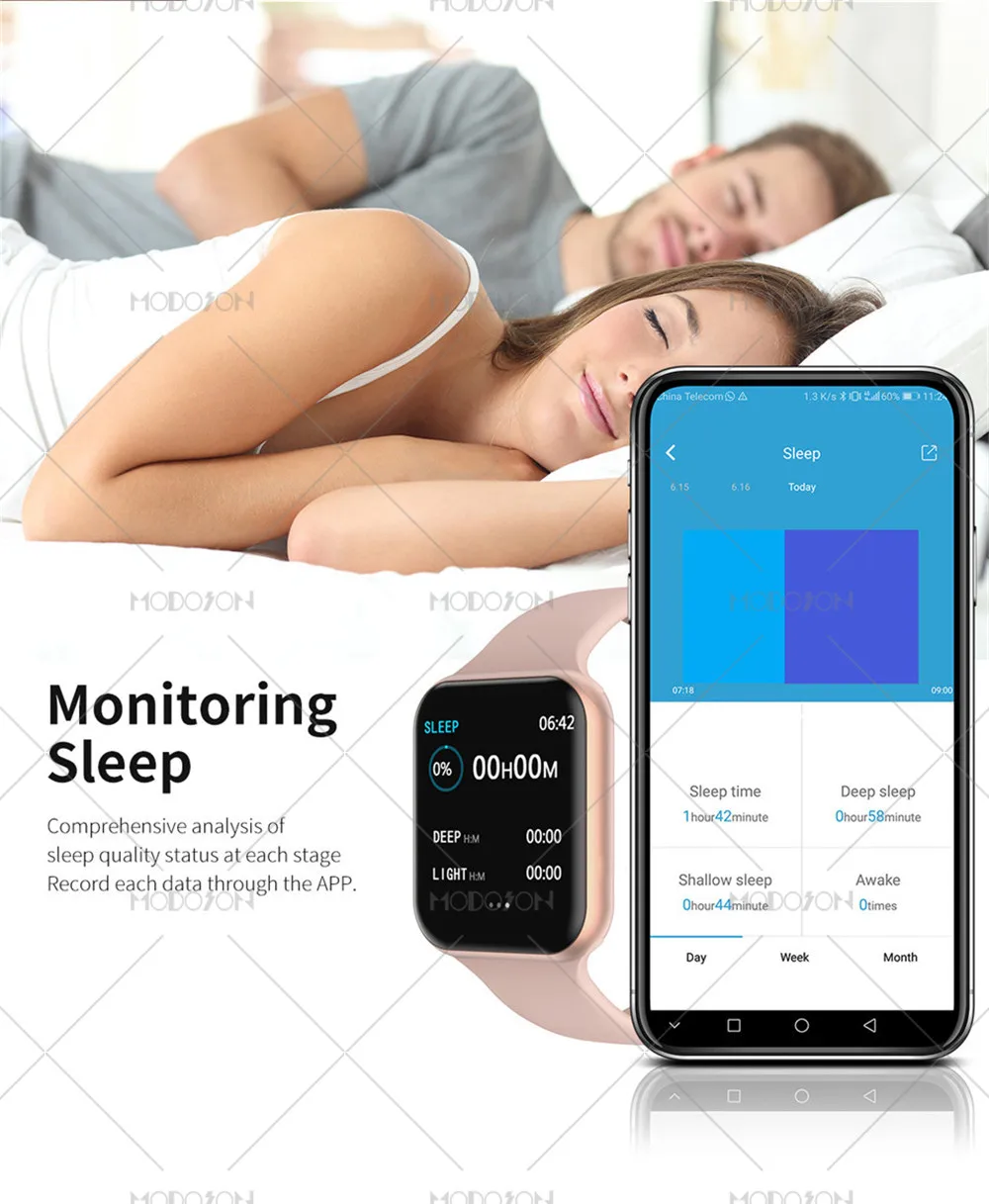 MODOSON Смарт-часы iwo 11 Lite Series 5 монитор сердечного ритма кислорода в крови Давление Часы SmartWatch iwo 12 11 для Apple iphone, Android