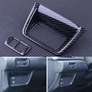 

DWCX 2PCS ABS Carbon Fiber Style Car Left Console Function Button Trim Fit for Honda Accord 2018 2019