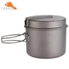 TOAKS Cookware Set Ultralight Titanium Pot Frying Pan Outdoor Camping Titanium Bowl Titanium Cup Picnic 1100ml, 1300ml, 1600ml 4