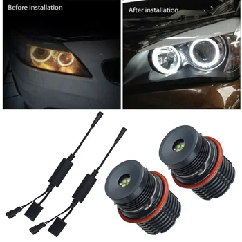 

2pcs Angel Eye Bulbs 40W 6000K For BMW E39 E60 Aluminum 1200LM 12V Lamp