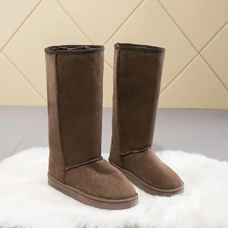 HOT winter new high-tube fashion all-match warm thick snow boots with bow knot snow boots women flat-heel