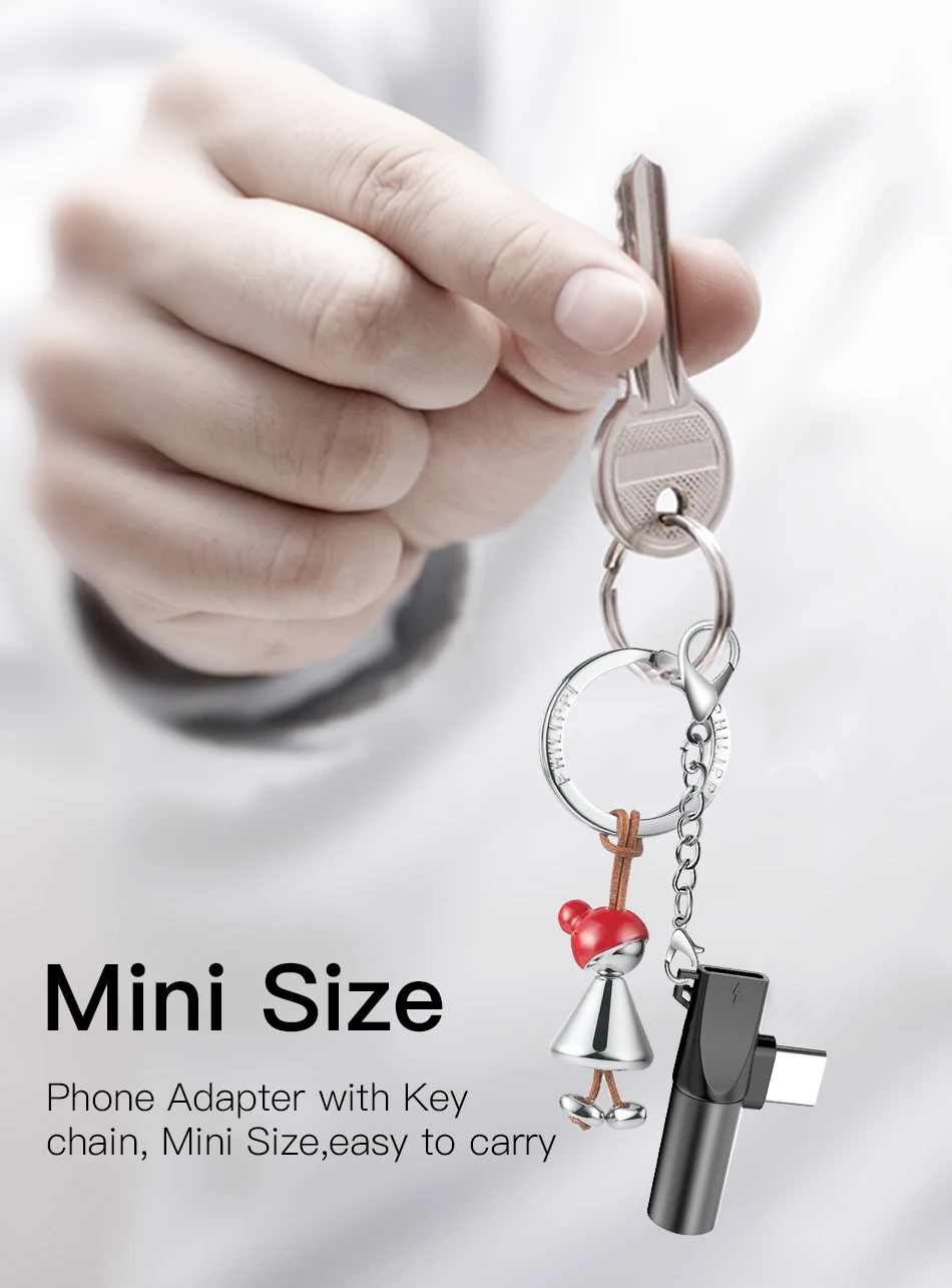 ACCEZZ телефонный адаптер usb type C до 3,5 мм AUX разъем для Xiaomi Mi8 Note 7 huawei P10 P30 mate 20 зарядный конвертер брелок