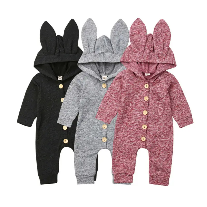 

Pudcoco Brand Newborn Infant Baby Girls Long Romper Jumpsuit Playsuit Rabiit Ear Cute Fashion Solid Cotton Casual 0-24M