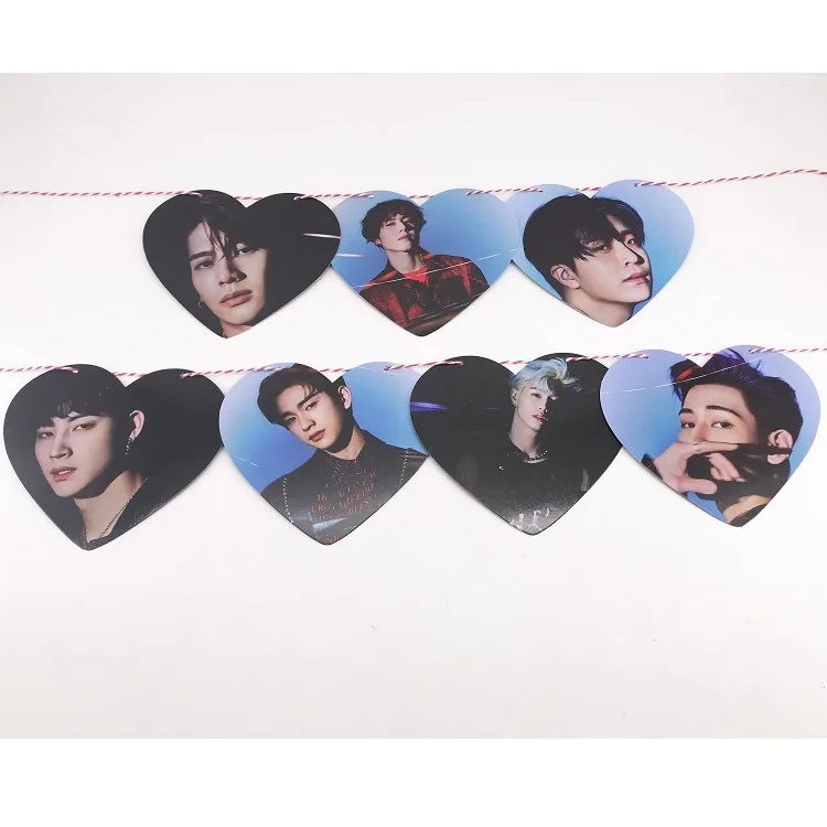Kpop Фото Коллекция ЛЮБОВЬ Висячие флаги BLACKPINK GOT7 TXT v jungkook jimin rm suga jin подарок - Цвет: got7
