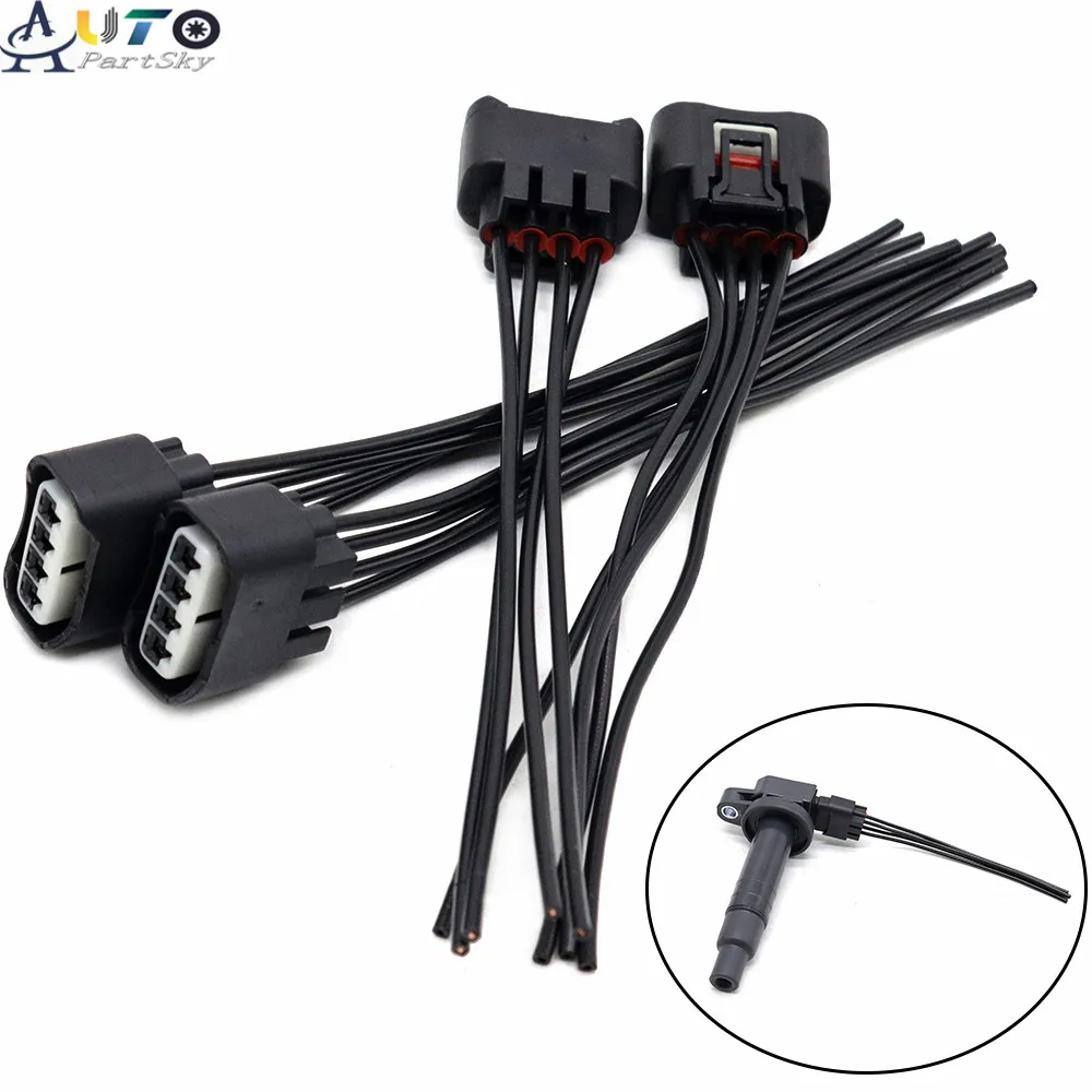 New AM3046640711 4 Holes Ignition Coil 15CM Female Connector Plug