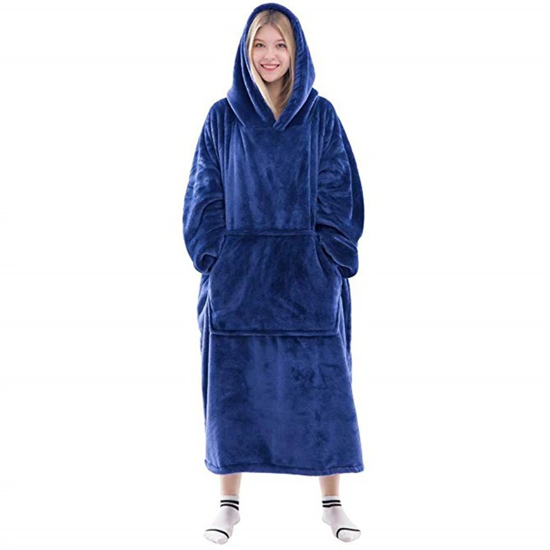 

Oversized Hoodies Sweatshirt Women Hoodies Wearable Blanket With Sleeves Plush Oversize Pullover Women Hoody Sweatshirts