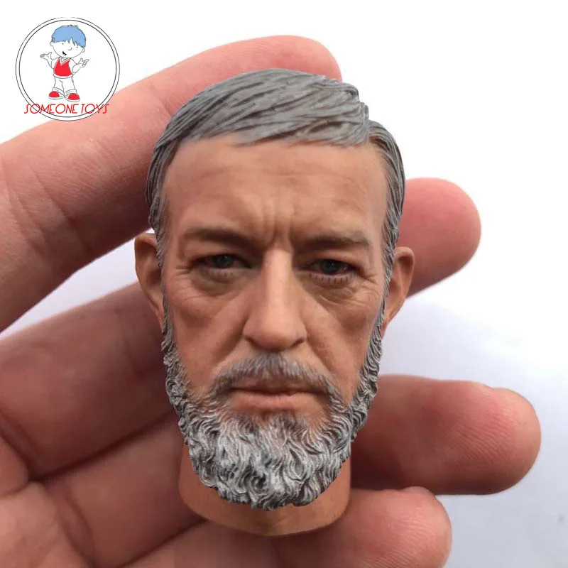Масштаб 1/6 голова Оби Вана Кеноби резьба по голове мужчины для 12 дюймовых экшн