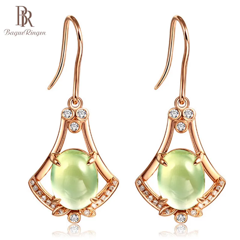 Женские серьги в форме капель Bague Ringen ювелирный фанат из серебра 925 пробы с
