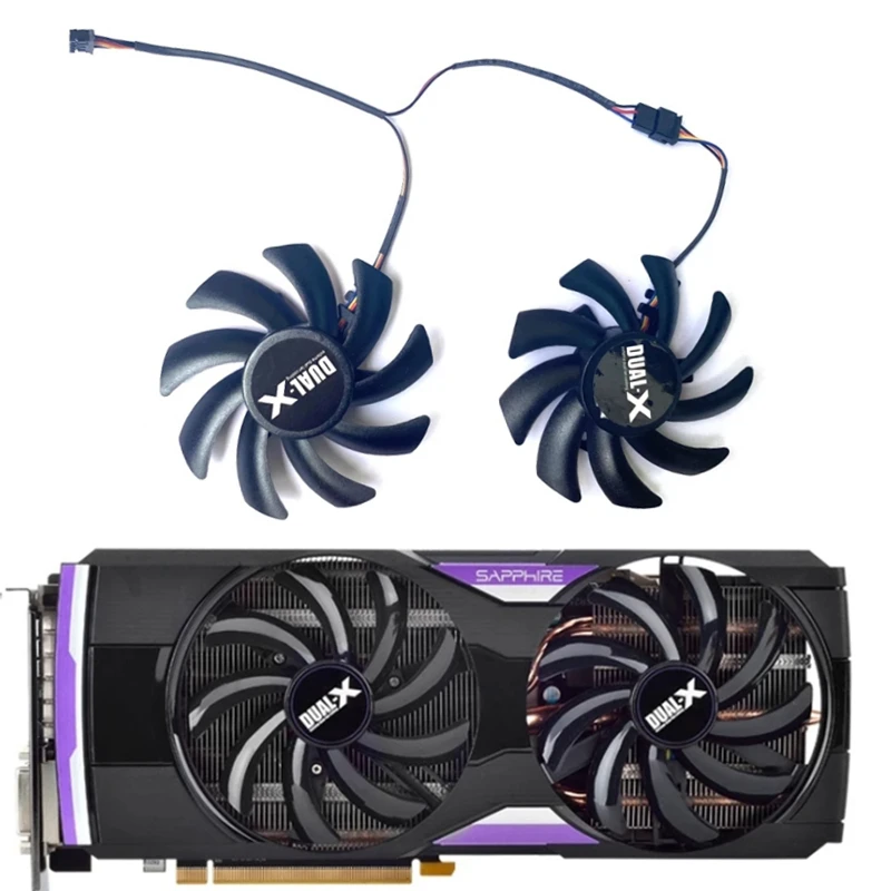 Вентилятор Охлаждения видеокарты 85мм 4PIN FD7010H12S для Sapphire R9 270X 280X HD6850 HD6970 HD7850 HD7870 HD7950