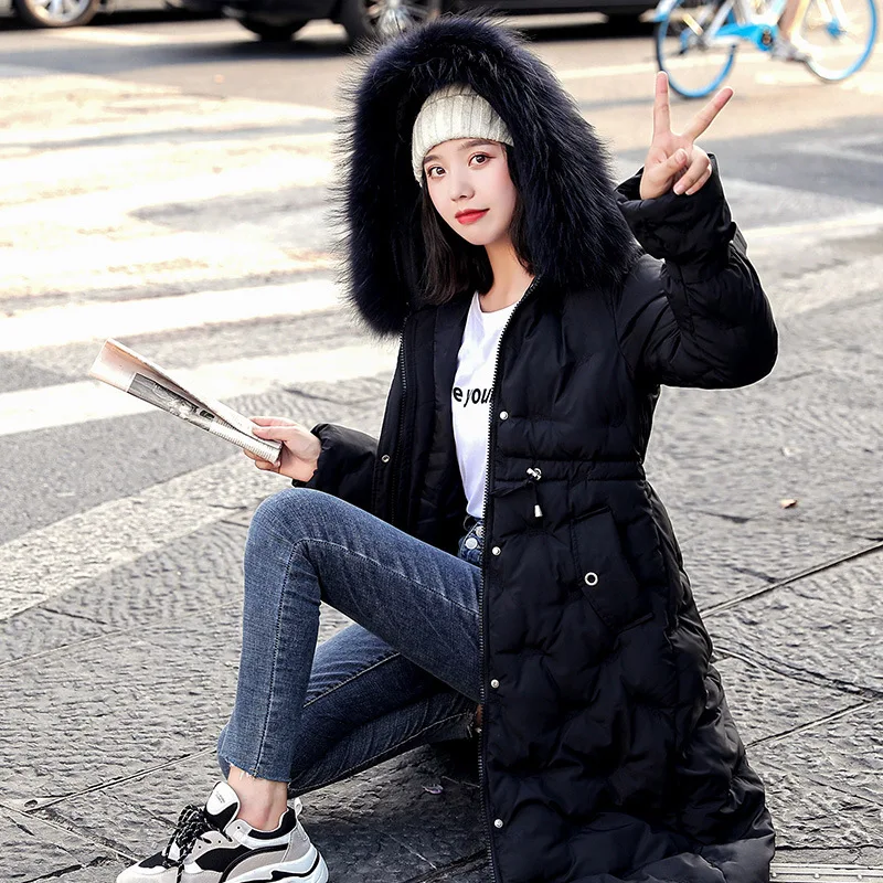 

Photo Shoot down Jacket 2019 Winter Korean-style New Style Waist Hugging Mid-length Cotton Overcoat Student Cotton Coat Cotton-p