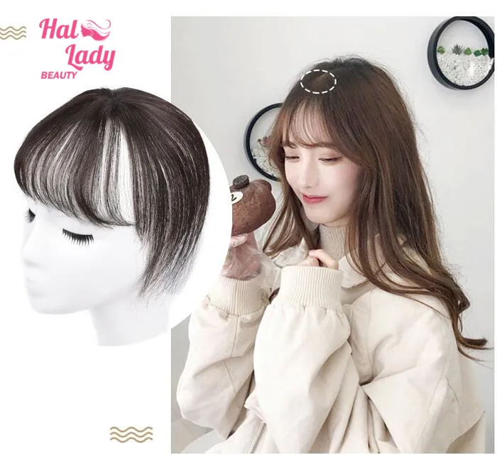 Halo Lady Beauty 3D естественное зернистое крепление Ins челка Прозрачная Кружевная