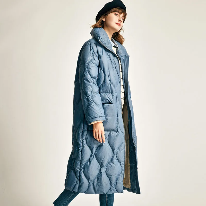 

Winter Jacket Women 2019 Female Warm Ultra Light White Duck Down Jacket Women Loose Long Down Parka Windproof Women Down Coats