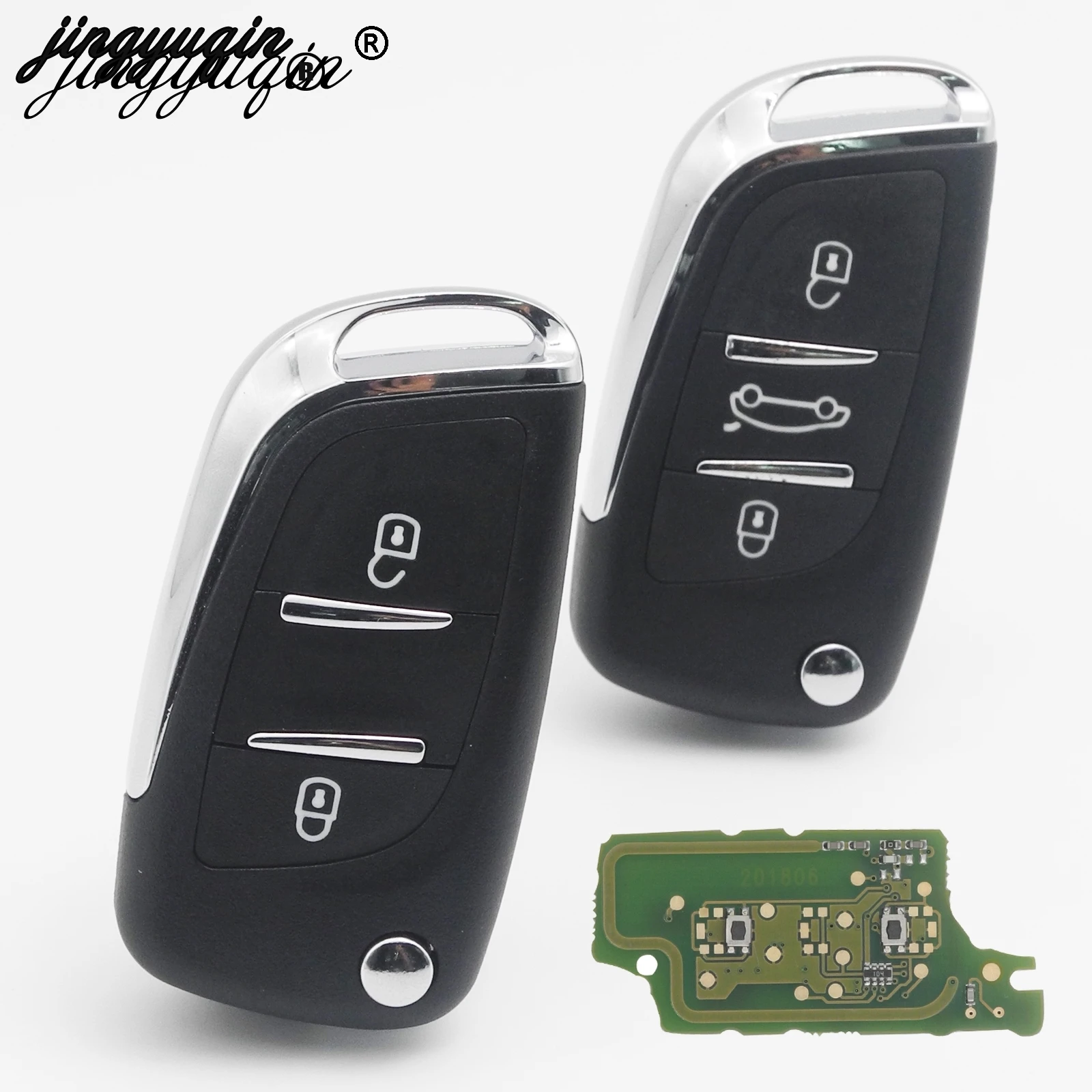 

jingyuqin 3Button New Style Remote Key For CITROEN C2 3 4 5 6 8 CE0536 Berlingo Picasso For PEUGEOT VA2/HU83 PCF7961 2/3 BTN Key