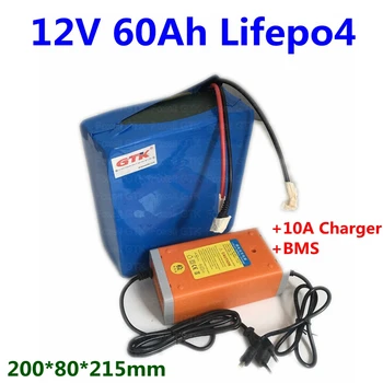 

Lifepo4 12v 60ah battery pack 12v lifepo4 lithium battery for 12v 1000w electric scooter electric motorcycle tricycle + Charger