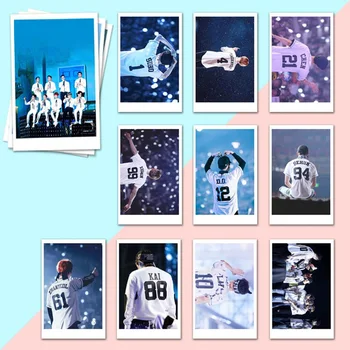

10 Pcs/Set KPOP EXO Album Eighth Anniversary Self Made Paper Card Photo Card Poster HD Photocard Fans Gift Collection