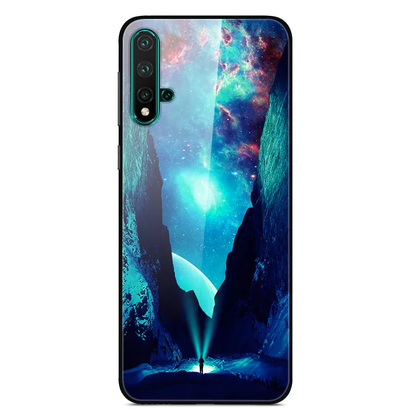 01 Чехол из закаленного стекла для huawei NOVA 5, Мягкий бампер с 3D принтом, чехол для huawei Nova 5 Pro, чехол для телефона Nova5 6,3", Чехол - Цвет: 01