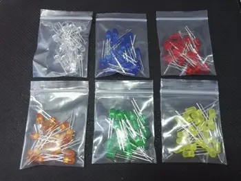 

6 color * 20pcs=120PCS F5 LED Diode Blue Orange White Yellow Red Green Light Assorted Kit DIY LEDs Set High Bright 5mm