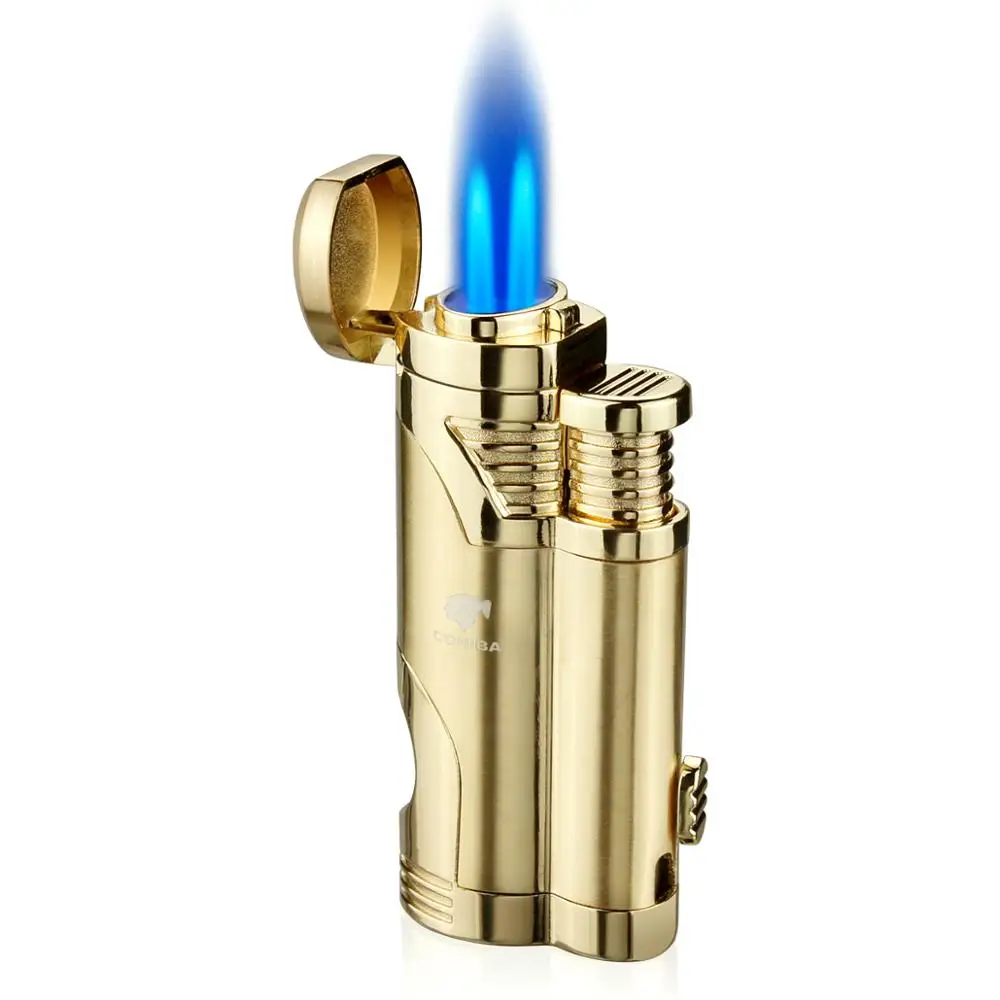 Codio Cigars 2 Torch Cigar Lighter with Cigar Punch & Adjustable Flames