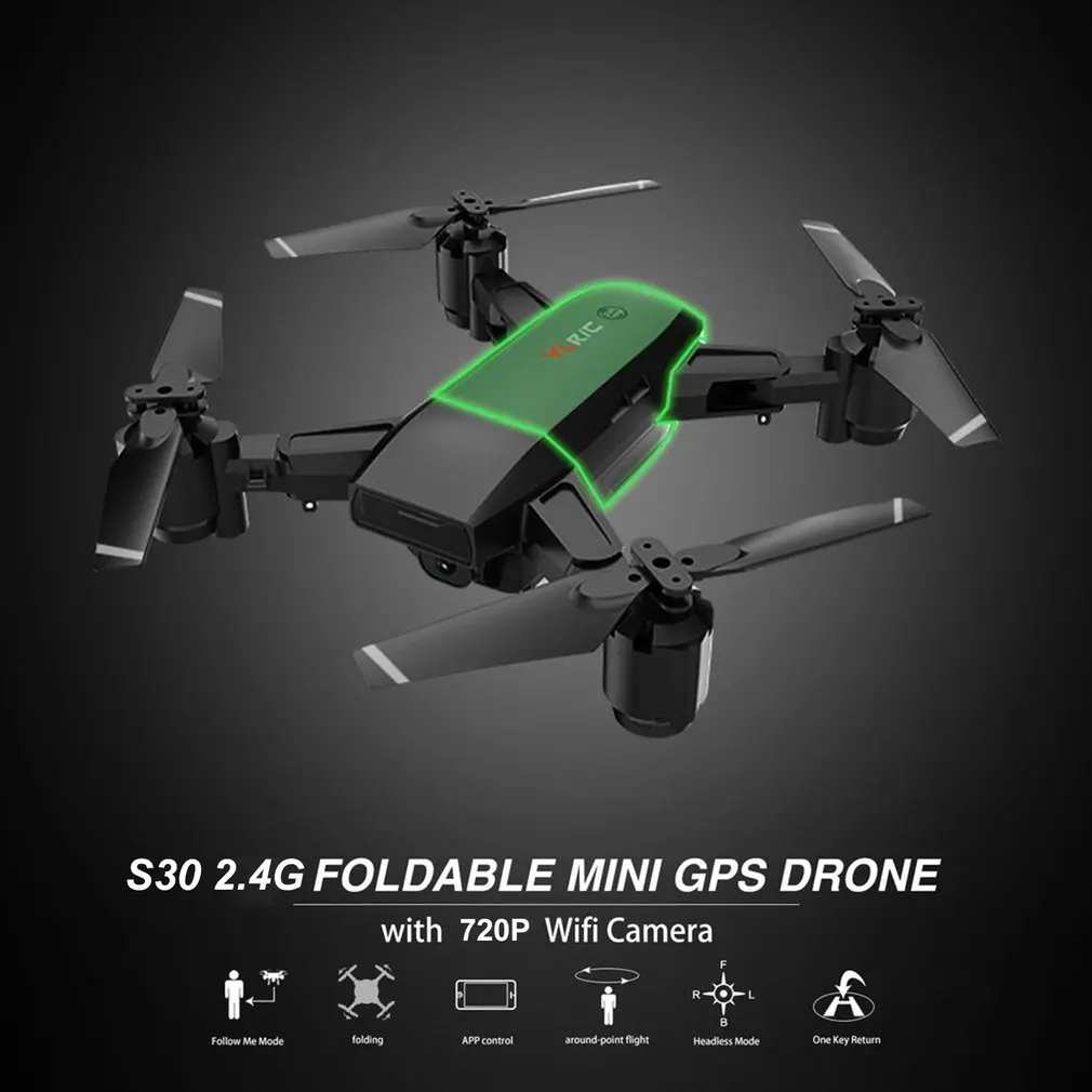 S30 2,4G RC Drone 720P Wi-Fi Камера небольшой складной Дрон с камерой для 4CH 6-ось FPV Дрон Встроенный gps одной клавишей Return с Батарея
