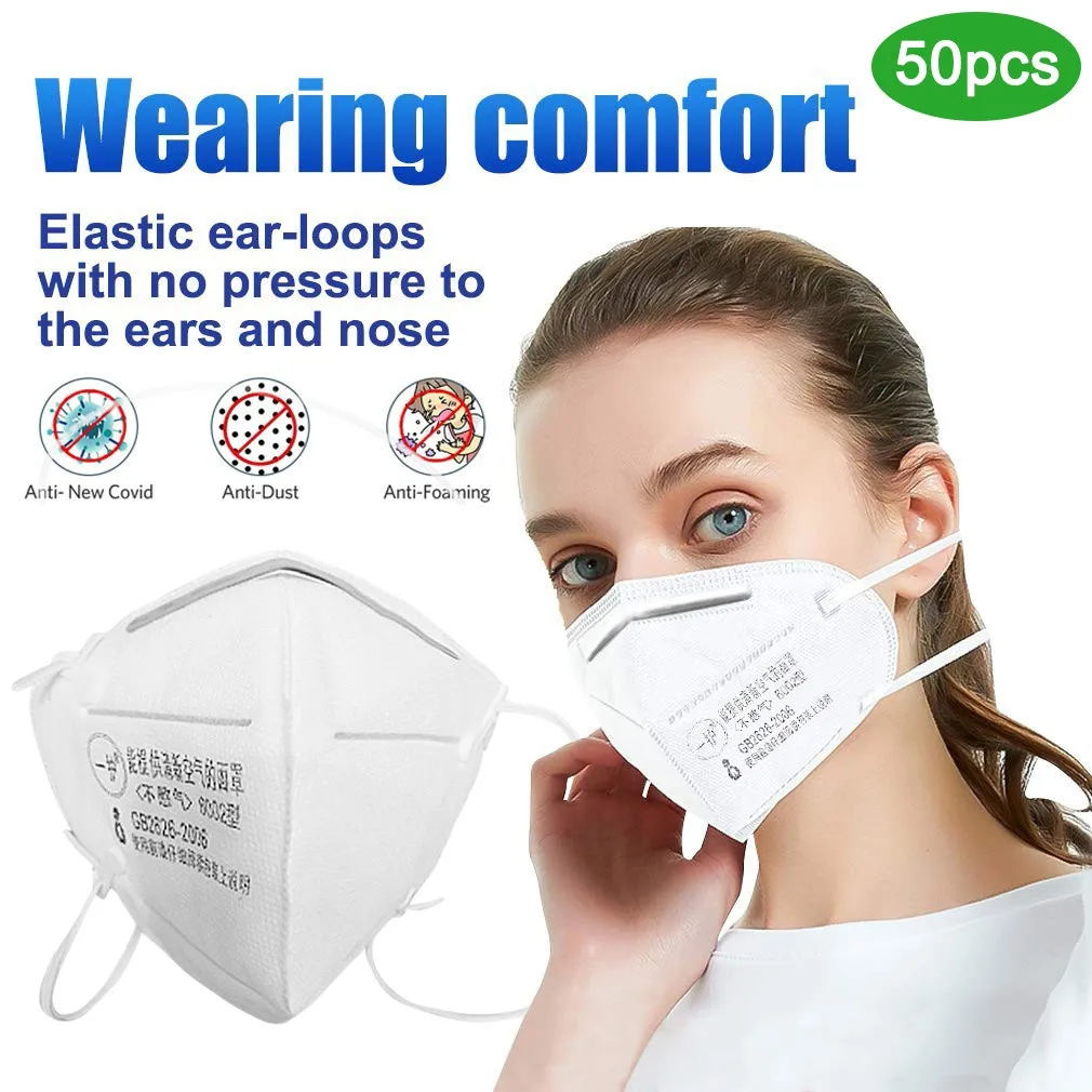 

2020 Support Wholesale Dropshipping 50PC Anti-Dust Filter Face Respirator Protection Mask Roof Mouth Masks Hot sales in 2020