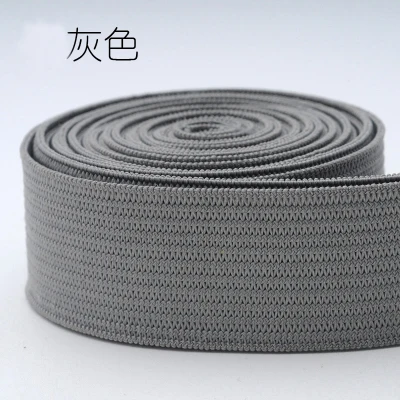 light gray 2 см красочные нейлоновые эластичные банданы 20 мм Резиновая лента для одежды брюки сумки домашний текстиль Швейные принадлежности cделай сам 40 м 1 рулон - Цвет: light gray