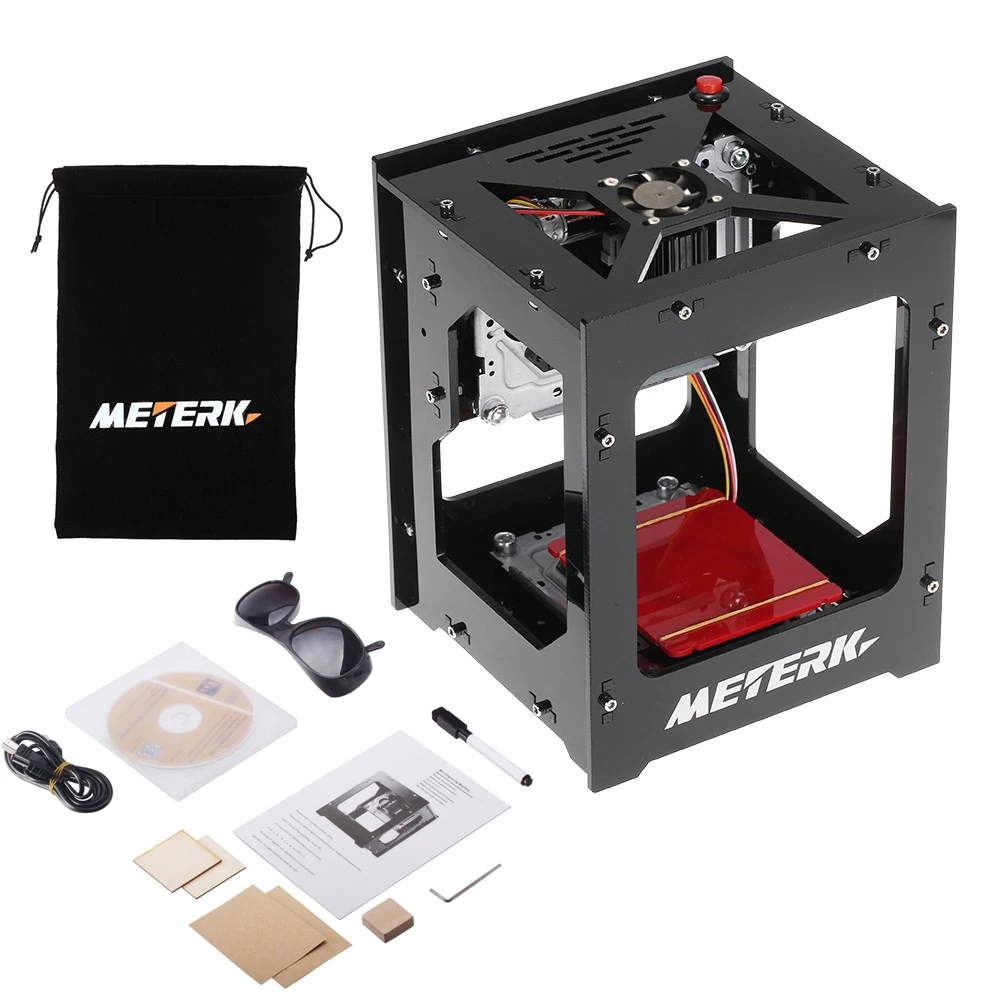 

New 1500mW Mini DIY Laser Engraving Machine DK-BL Wireless Bluetooth 4.0 Print Engraver + 1500mW 405nm Violet Light Laser Head