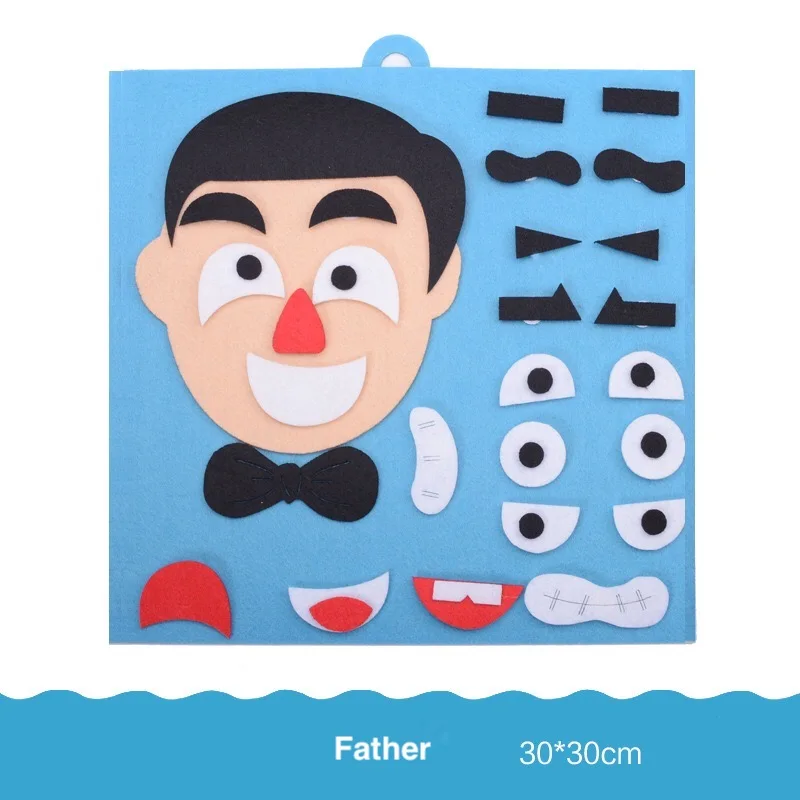 Children Recognition Training EVA 3D Parents and Kids Five Sense Organs DIY Assembling Puzzles Jigsaw 1 Set Educational Toys