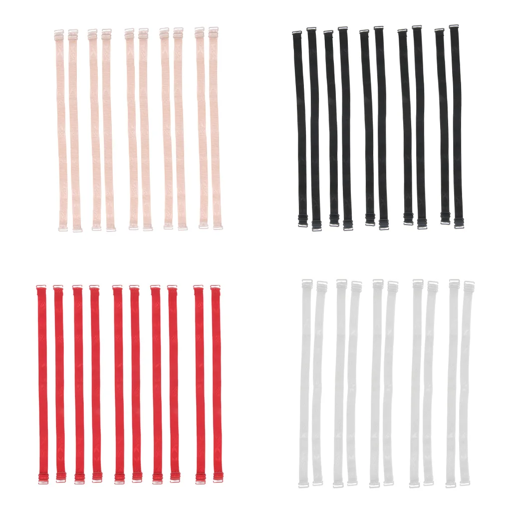 

Pack of 5 Pairs 15mm Wide Band Fashion Bra Straps Womens Bra Accessories Non Slip Shoulder Bra Strap Detachable