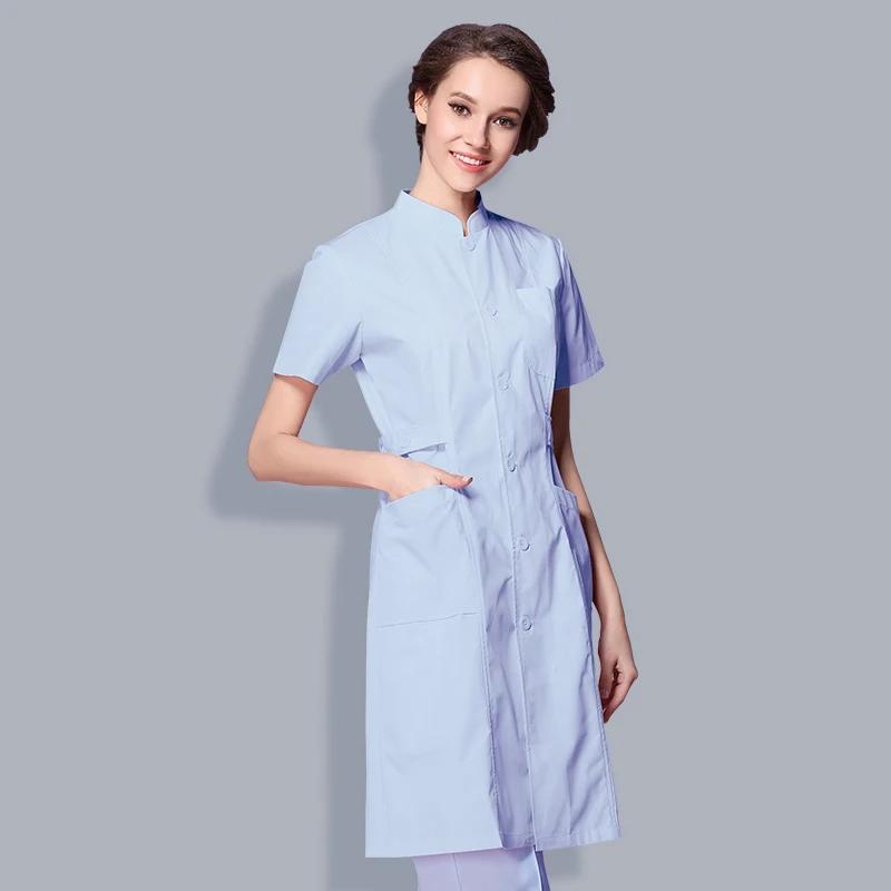 Blue women Медицинская хирургическая униформа, униформа для ухода за больными, медицинская одежда для женщин и мужчин, костюм для врача, медсестры, лабораторное пальто - Цвет: Blue women