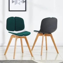 Nordic Solid Wood Plastic Chair Restaurant for Dining Chair Chinese Woodworking Birch Craft Restaurant Study Business Wood Chair