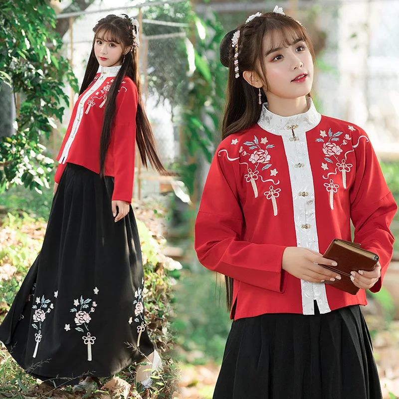 Женский традиционный Hanfu костюм для классических танцев с вышивкой сказочное платье карнавальный наряд певица Rave одежда для выступлений