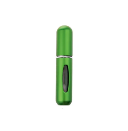 Green Bottom-filled Mini Perfume Spray Bottles Metal Shell Spray Atomizer Portable Travel Perfume Storage Bottle Points Bottling - Цвет: Green