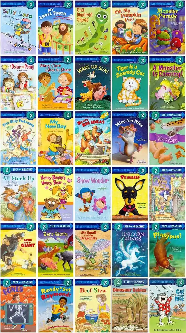 30 Books Set Step Into Reading Level 2 Phonics Reading With Help Picture English Story Books Kids Learning Textbook 5 9 Years Education Teaching Aliexpress