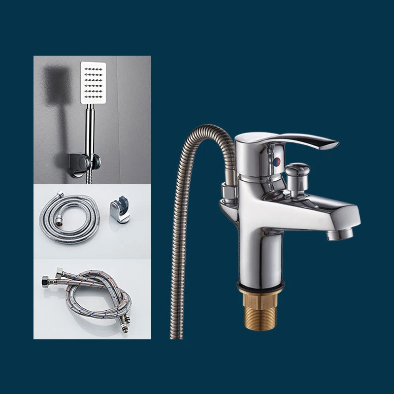 Faucet Set 4 Смеситель для раковины, набор для ванной, ванной, душевой кран с ручной насадкой для душа, смесительный клапан горячей и холодной воды, насадка на бортике - Цвет: Faucet Set 4