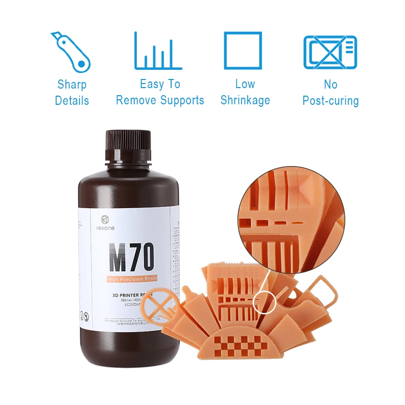Resione M70 1 кг легкий специфический запах 3D принтеры смолы для Elegoo Anycubic объект