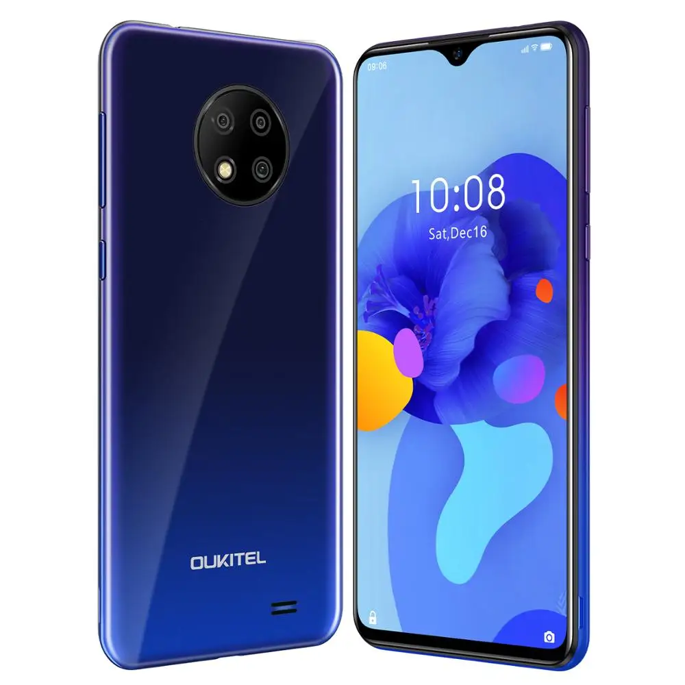 OUKITEL C19 6.49'' HD+ 2GB 16GB Smartphone MTK6737 Ouad Core Android 10.0 Mobile Phone 4000mAh TYPE-C