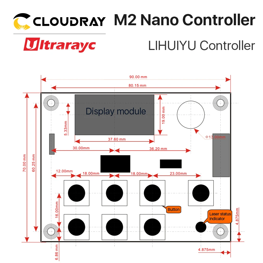 Ultrarayc LIHUIYU M2 Nano Лазерная плата управления материнская основная + панель ключ B