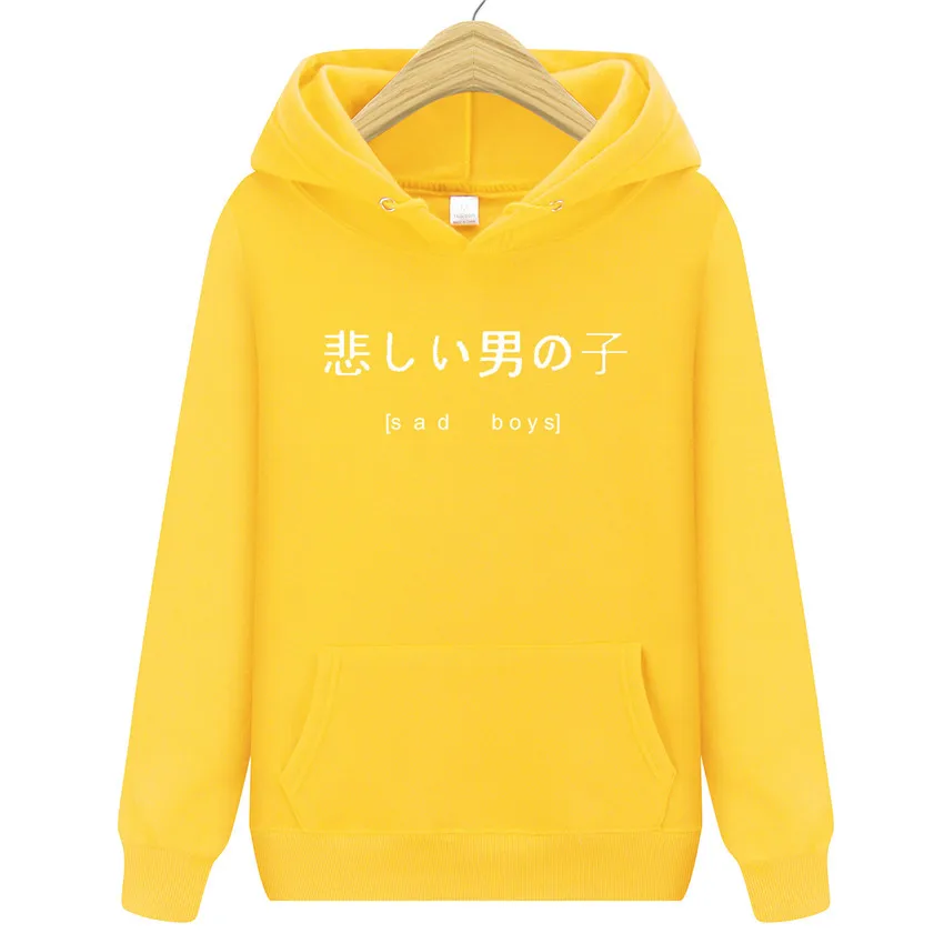 New sad Boys Printed Fleece Pullover Hoodies MenWomen Casual Hooded Streetwear Sweatshirts Hip Hop Harajuku Male Tops Oversize  (6)