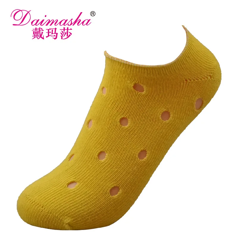 YAXIAN/Новинка года; сезон осень; перфорированные носки-подследники из Южной Кореи; воздухопроницаемые хлопковые носки с закрытым носком; женские невидимые носки