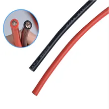 1 метр красные, черные кремниевый провод 12AWG 14AWG 16AWG 18AWG 22AWG 24AWG 26AWG 28AWG мягкий силиконовый, Силикагель провода кабеля