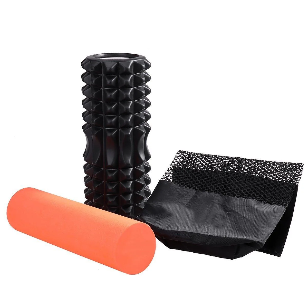 

Hot Sales 2-in-1 Hollow Yoga Pillar Foam Roller Combination Relaxing Muscle Massager Roller Customizable Net Pocket Colorful Box