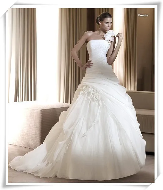 Gratis Verzending Vestido De Noiva Renda Bloem Organza Romantische 2018 Nieuwe Een Schouder Lange Bruidsjurk Moeder Van De Bruid jurken Gratis Verzending Vestido De Noiva Renda Bloem Organza Romantische 2018 Nieuwe Een Schouder Lange Bruidsjurk Moeder Van De Bruid jurken