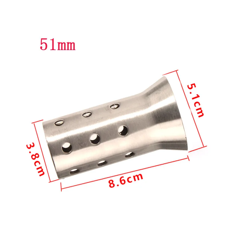 51mm 51mm60mm мотоцикл выхлопной дБ убийца для Akrapovic глушитель катализатор дБ убийца глушитель шумоподавитель для внедорожного велосипеда - Цвет: 51mm