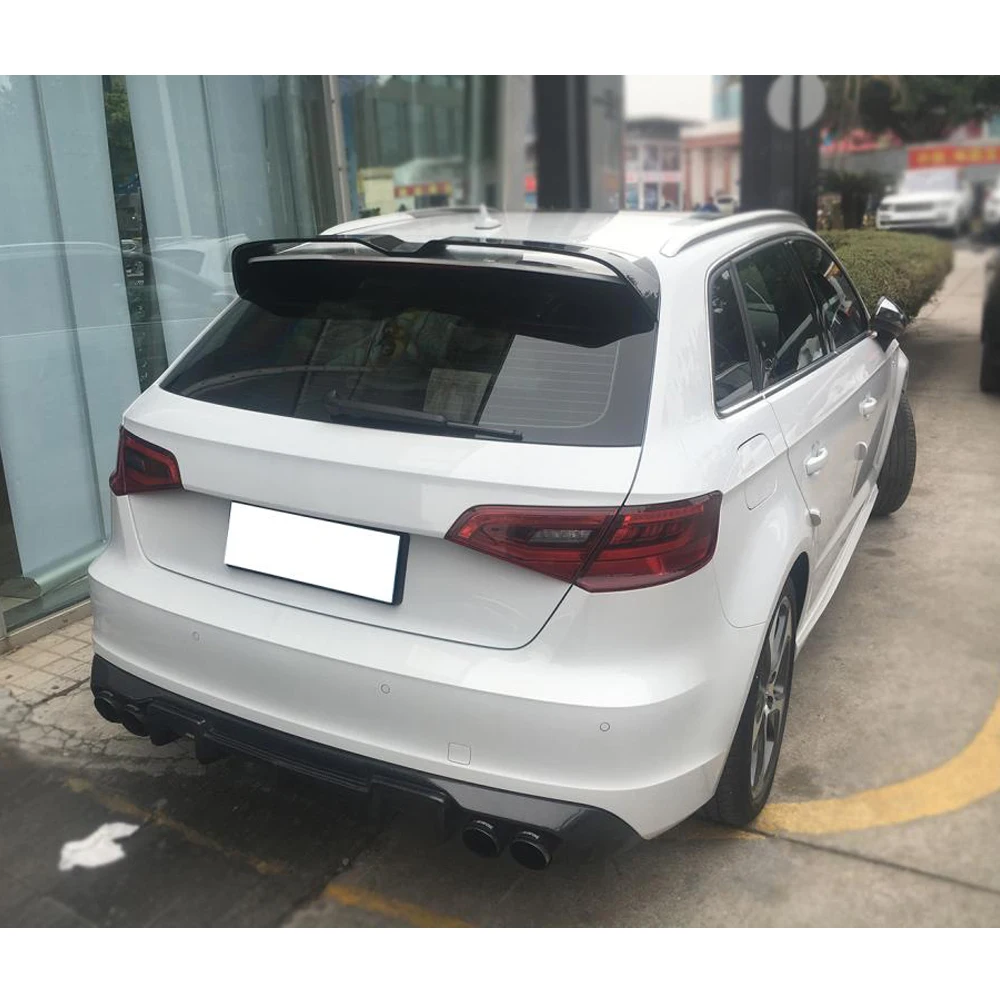 Углеродное волокно/FRP задний спойлер на крышу для Audi A3 Sline S3 RS3 Тип 8V Хэтчбек 4 двери