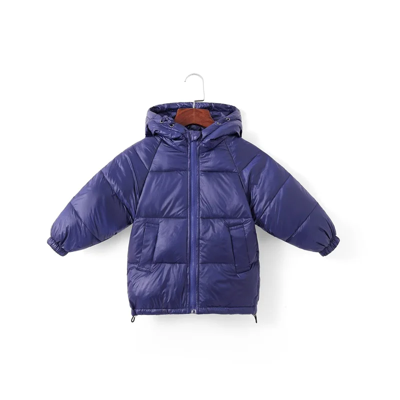 COOTELILI/Зимний пуховик для девочек и мальчиков; зимнее пальто; теплая детская верхняя одежда; Длинная детская верхняя одежда с капюшоном; стеганая одежда на утином пуху - Цвет: Синий