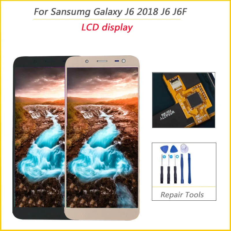 100% протестированный ЖК-дисплей для Samsung Galaxy J6 2018 J600 J600F/DS J600G/DS сенсорный экран с