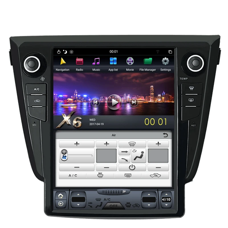 NAVITOPIA 12,1 дюймов 4G+ 64GB Тесла стиль вертикальный экран Android 8,1 Автомобильная dvd-навигационная система для Nissan Qashqai X-Trail