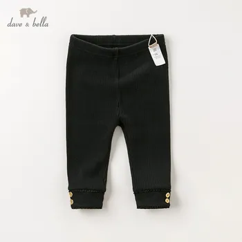

DB12065 dave bella autumn baby girls pants children full length kids pants solid infant toddler trousers