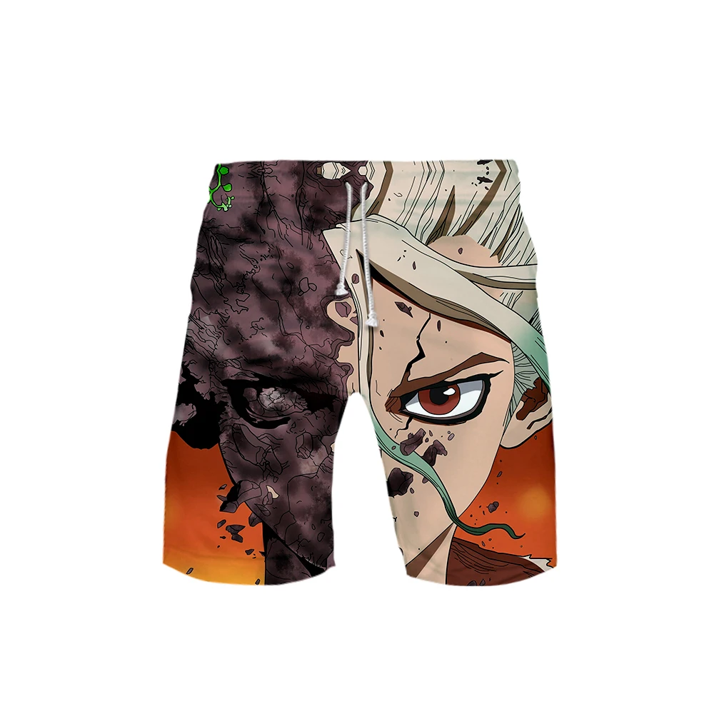 Стиль Dr. STONE 3D печать мужские летние Горячие Продажи Повседневные прохладные и дышащие вентиляционные Стильные пляжные шорты